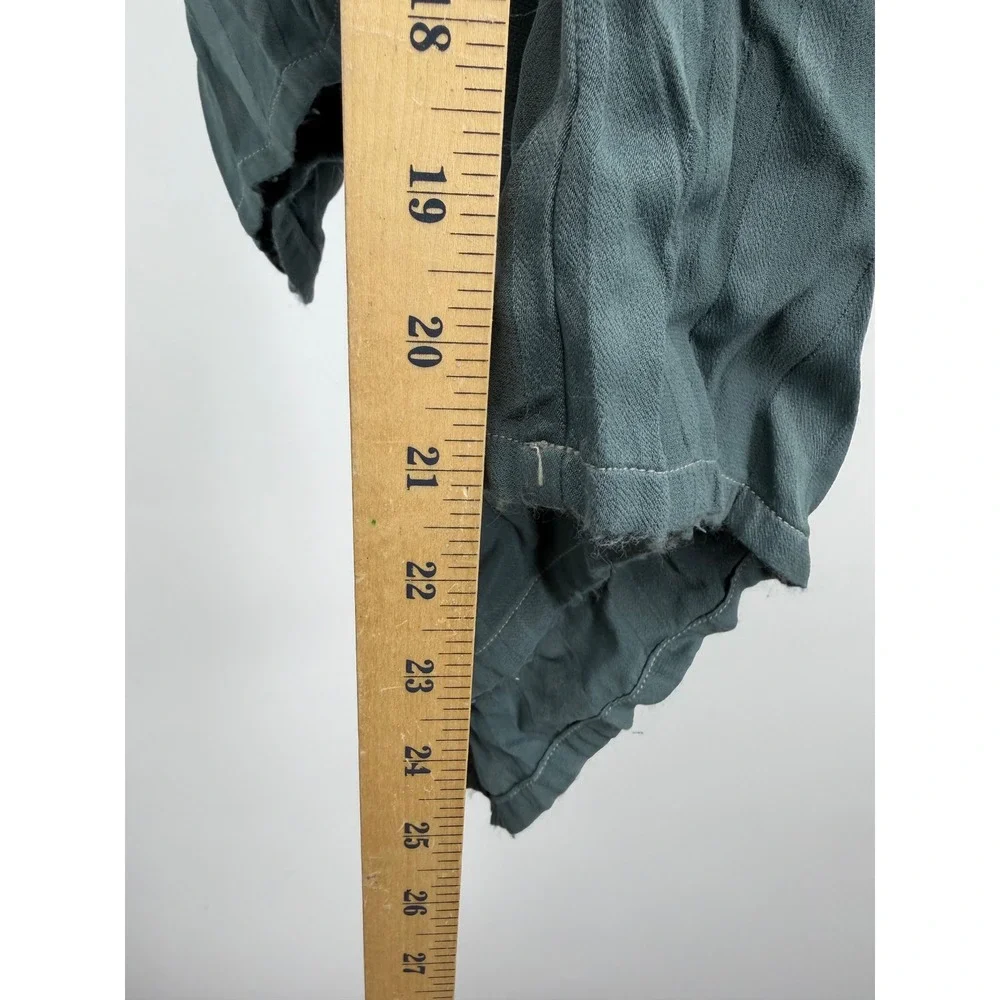 LACAUSA Siena sage Jumpsuit Women S Blue Striped Wide Leg V-Neck Rayon LA20086